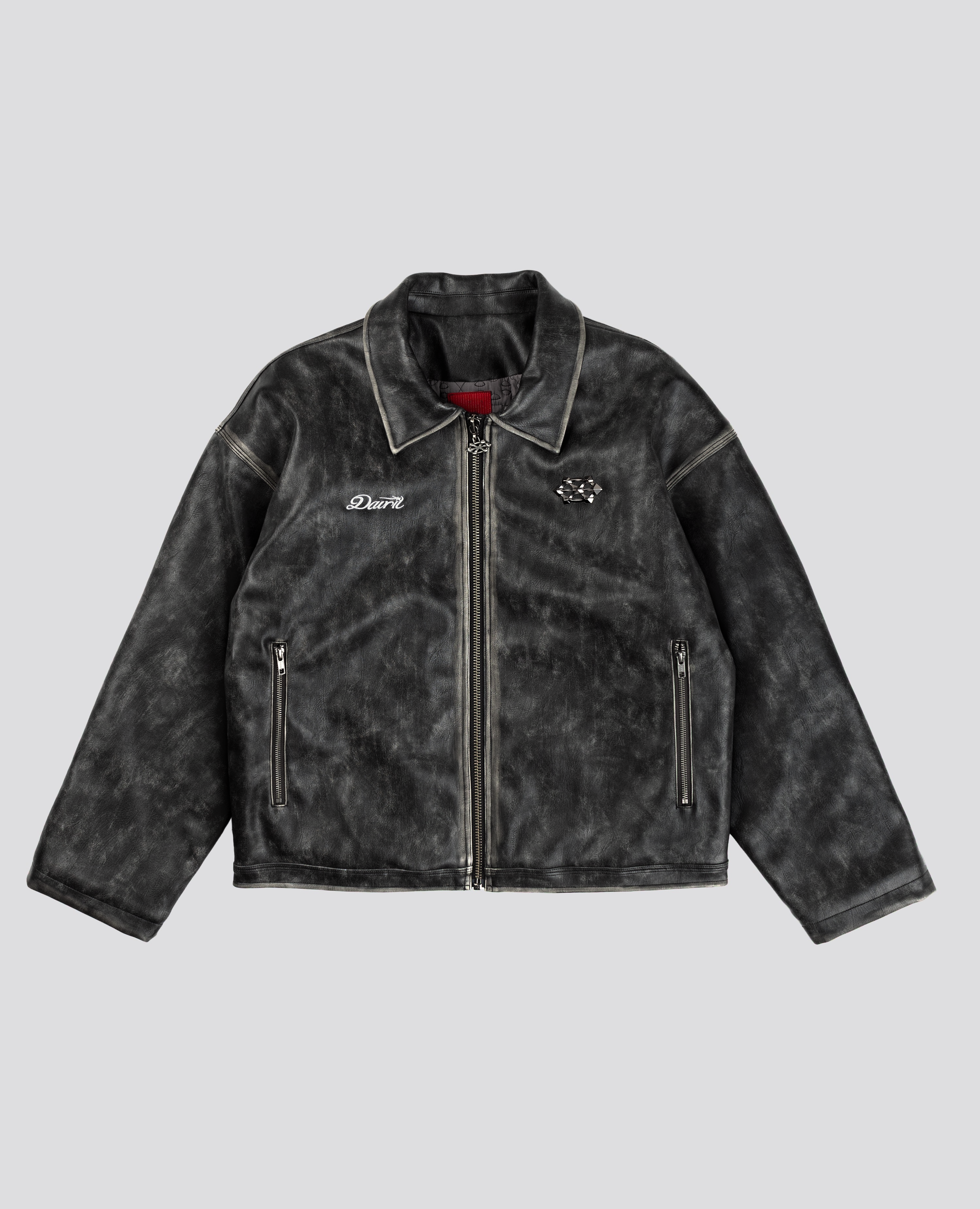 DavrilSupply | Black Faded Leather Jacket