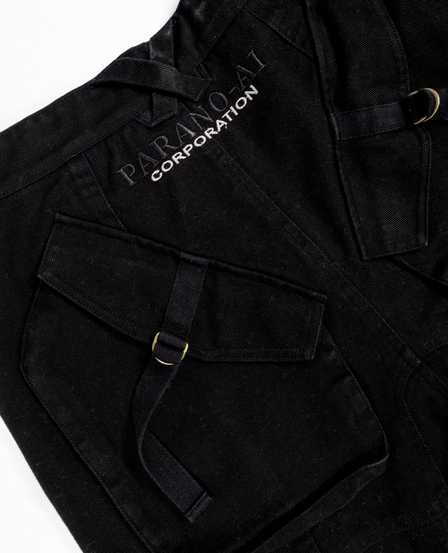 BLACK PARA CARGO-PANTS