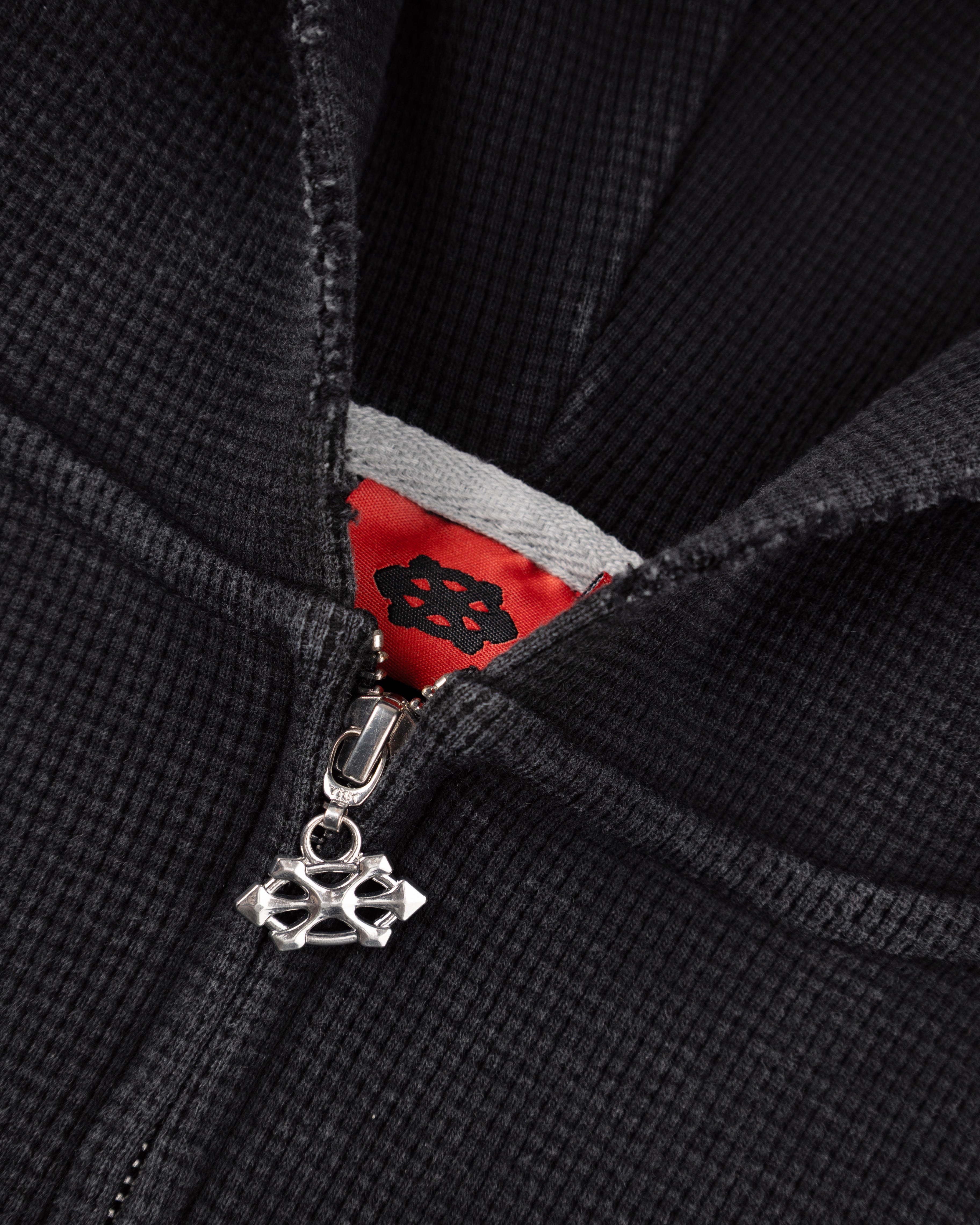 BRUTALIST BLACK WAFFLE ZIP
