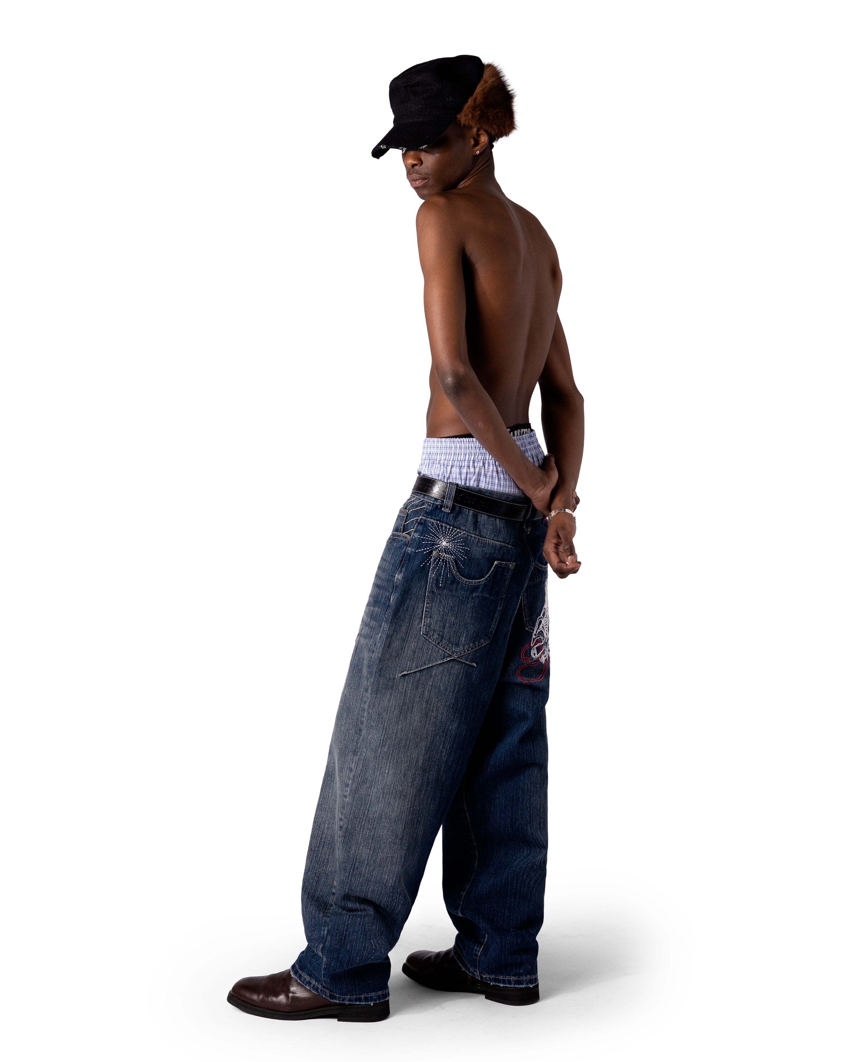 BLUE WILDLIFE LOOSE-FIT DENIM