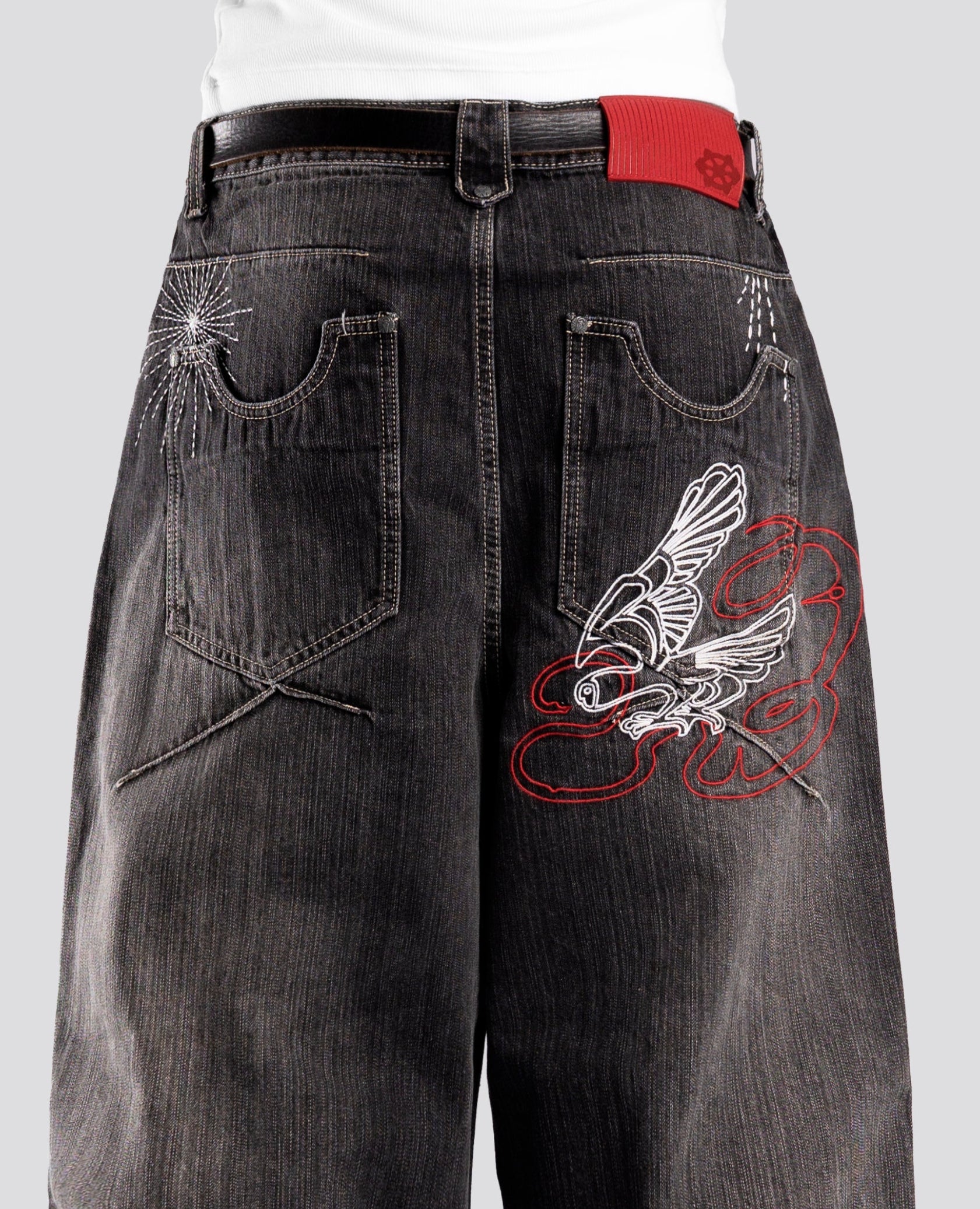 BLACK WILDLIFE LOOSE-FIT DENIM