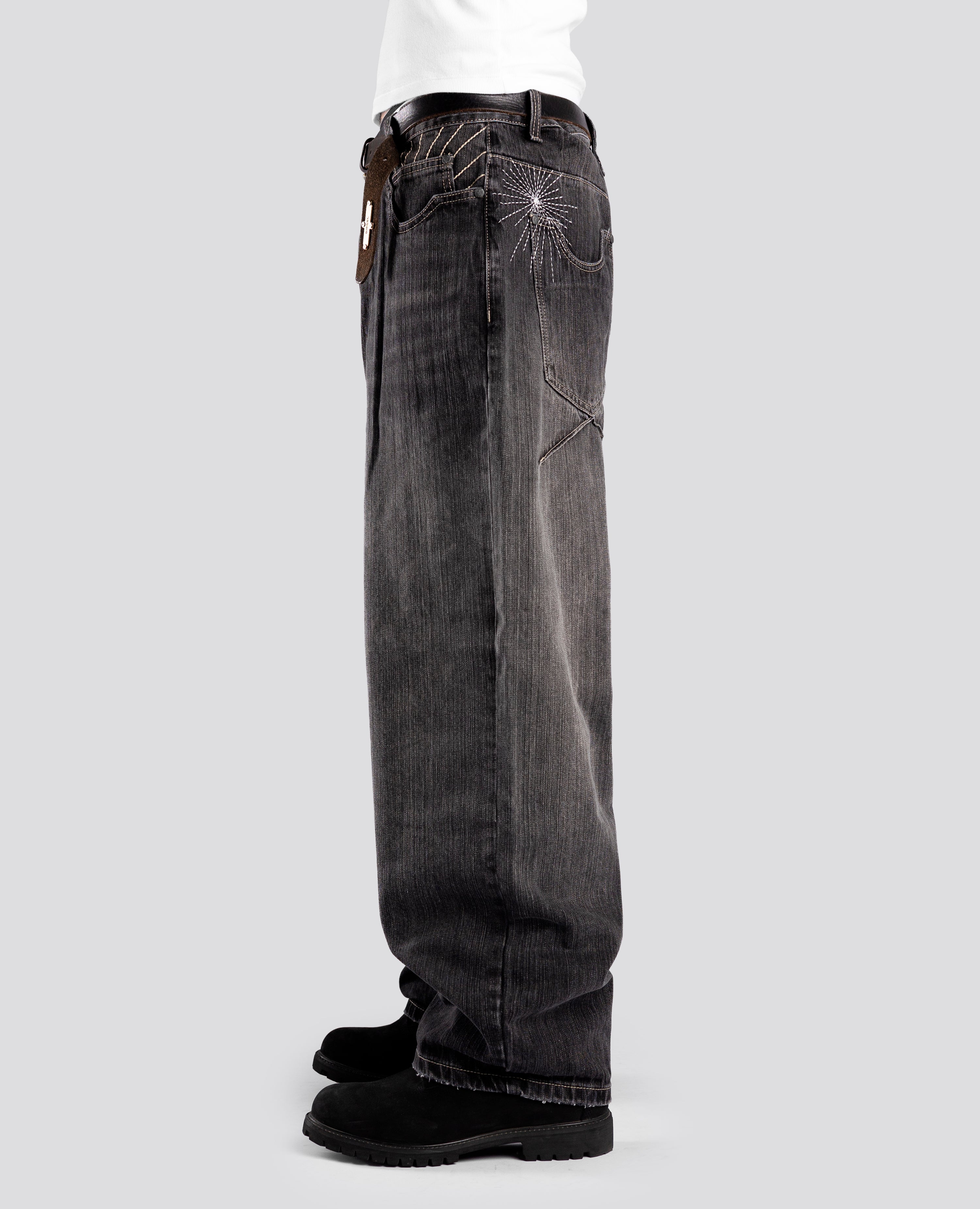 BLACK WILDLIFE LOOSE-FIT DENIM