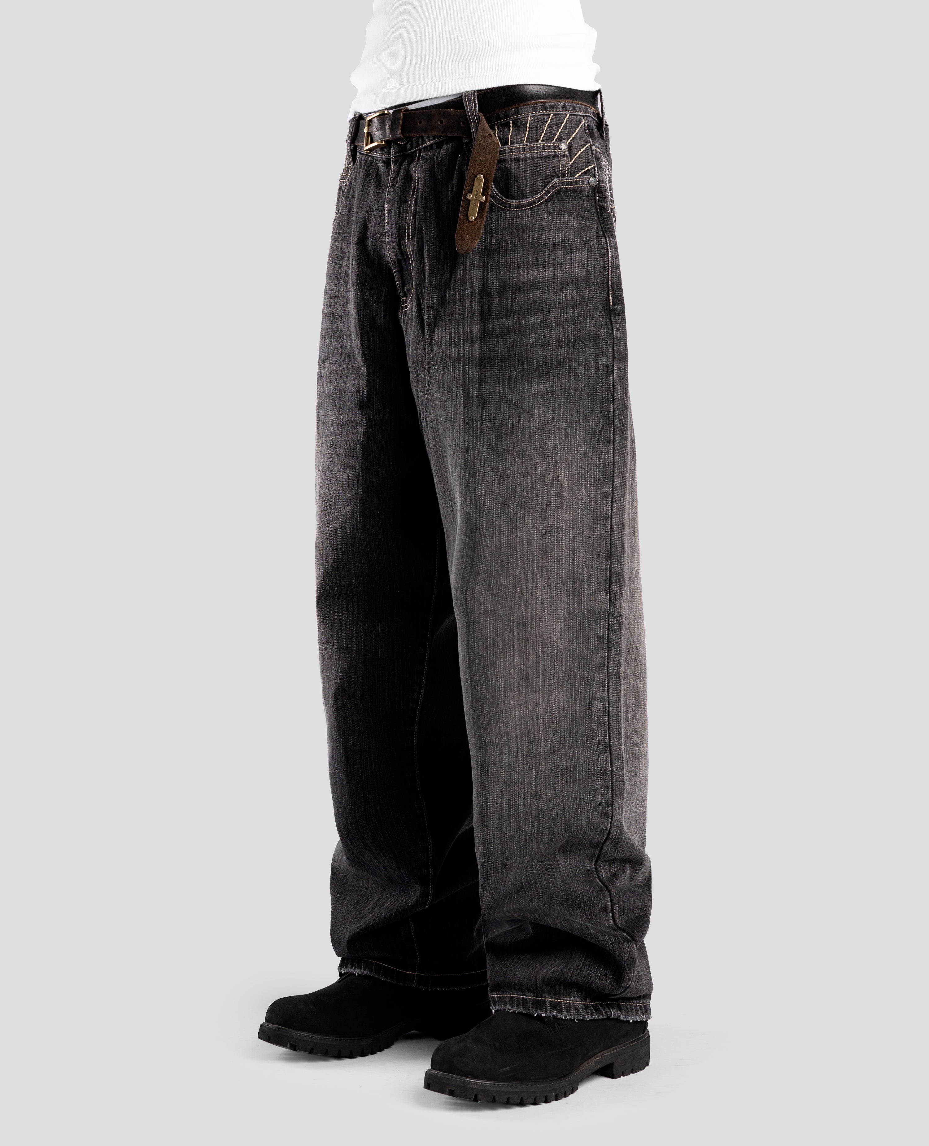 BLACK WILDLIFE LOOSE-FIT DENIM