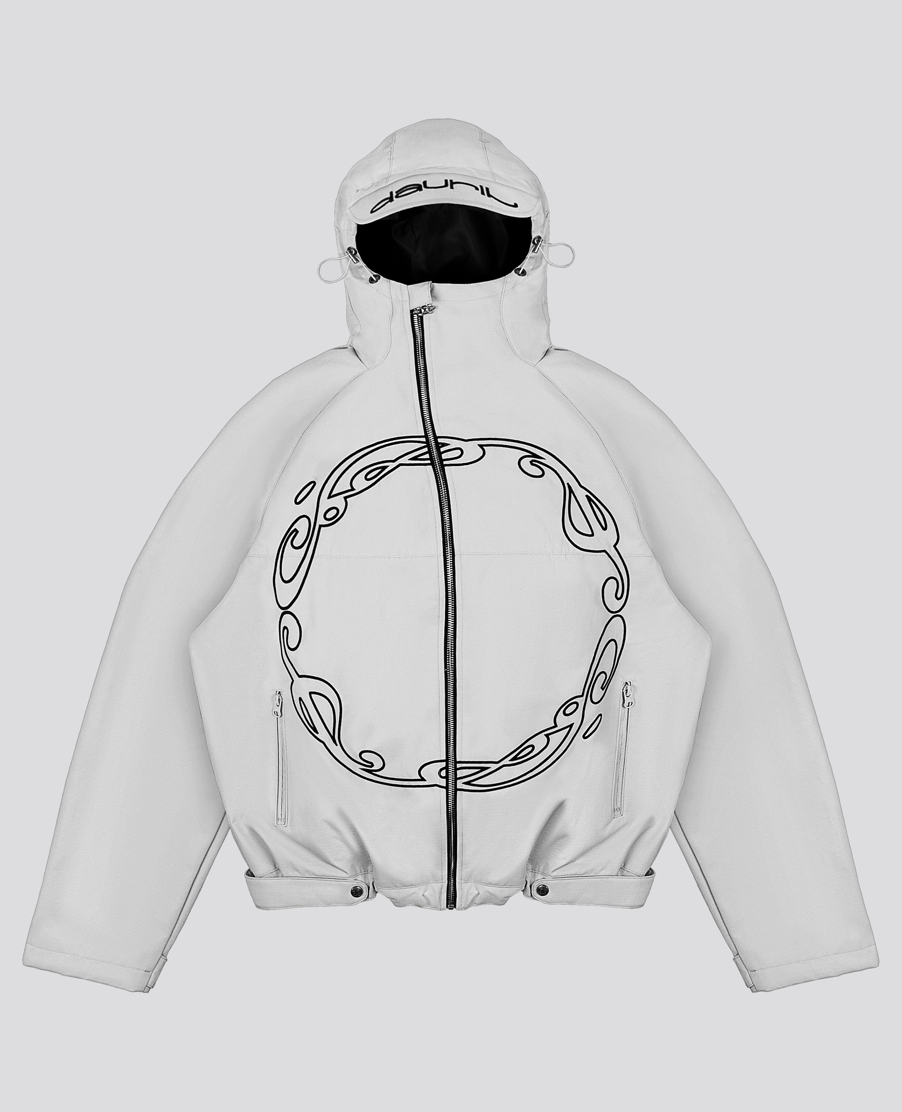 GREY WINDBREAKER JACKET