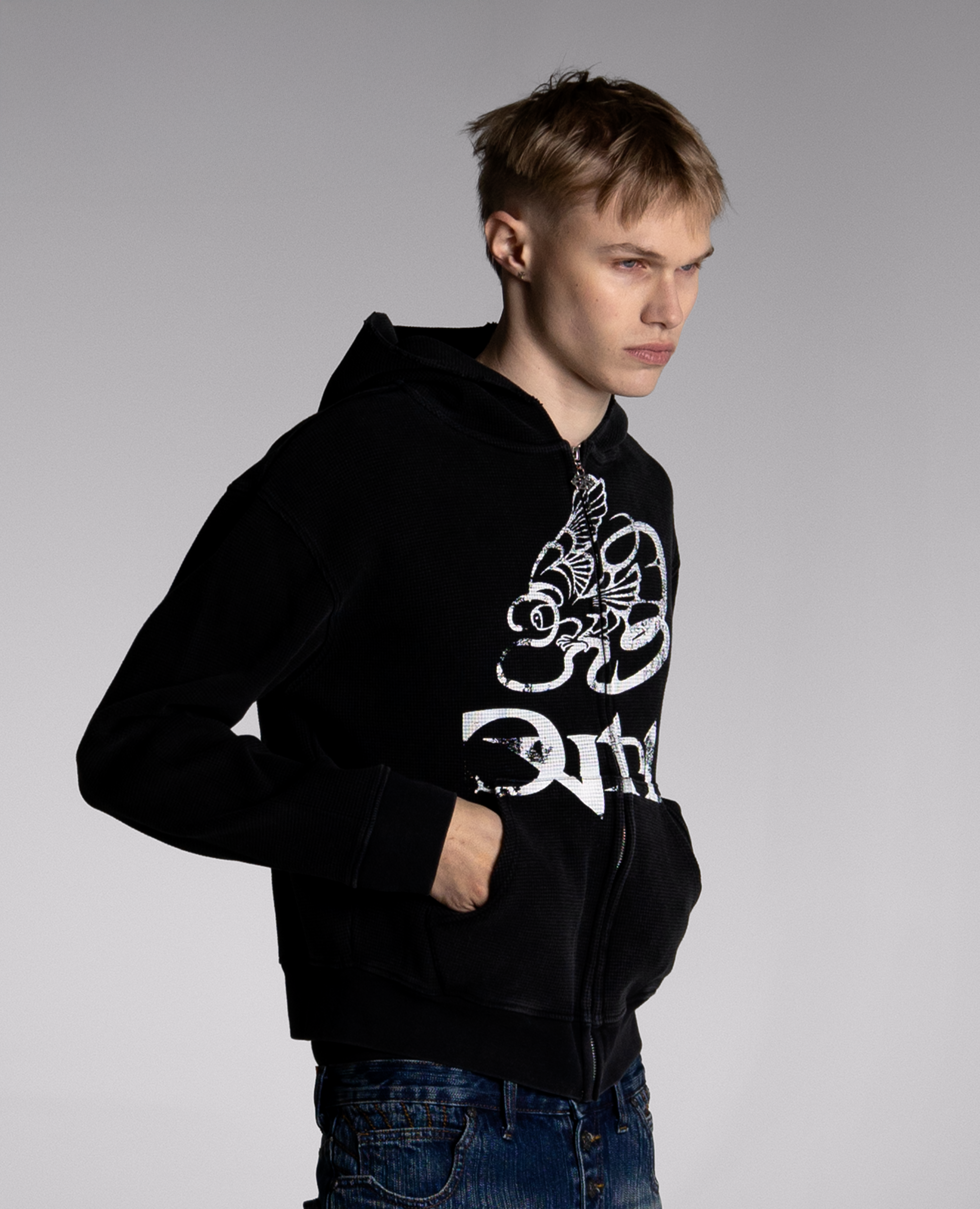 BLACK BATTLE WAFFLE ZIP