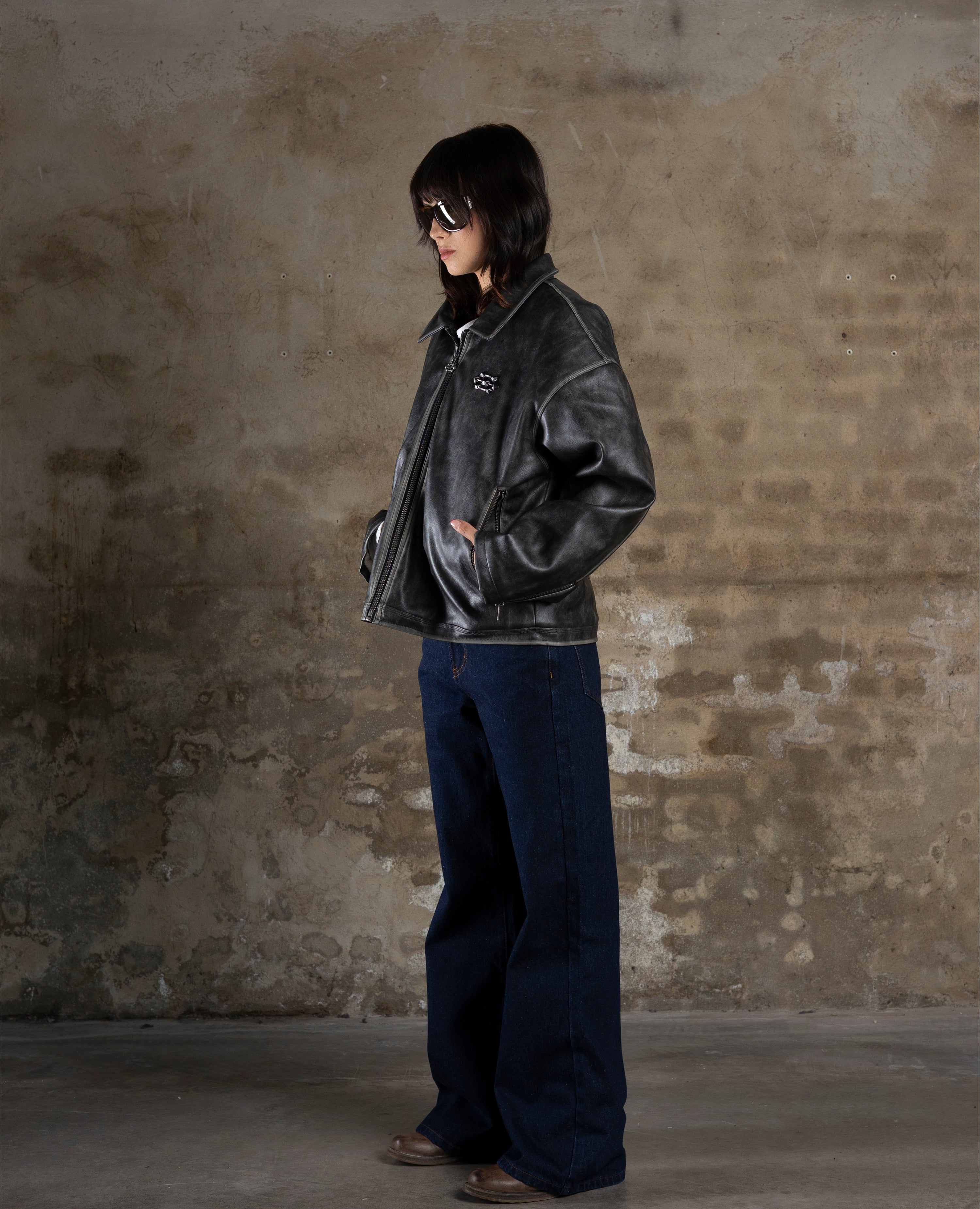 FADED LEATHER JACKET