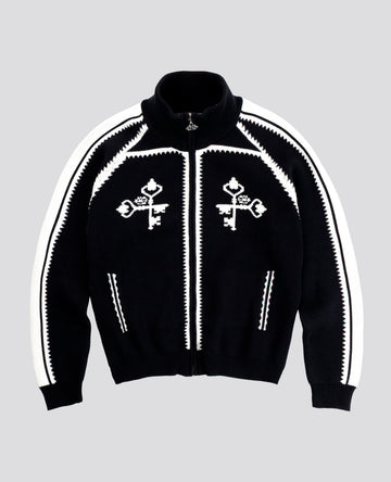 CROSSKEY ZIPPER KNIT