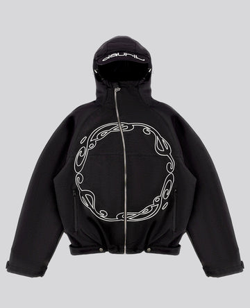 BLACK WINDBREAKER JACKET