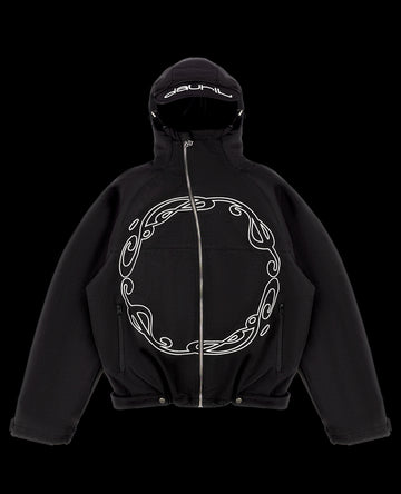 BLACK WINDBREAKER JACKET